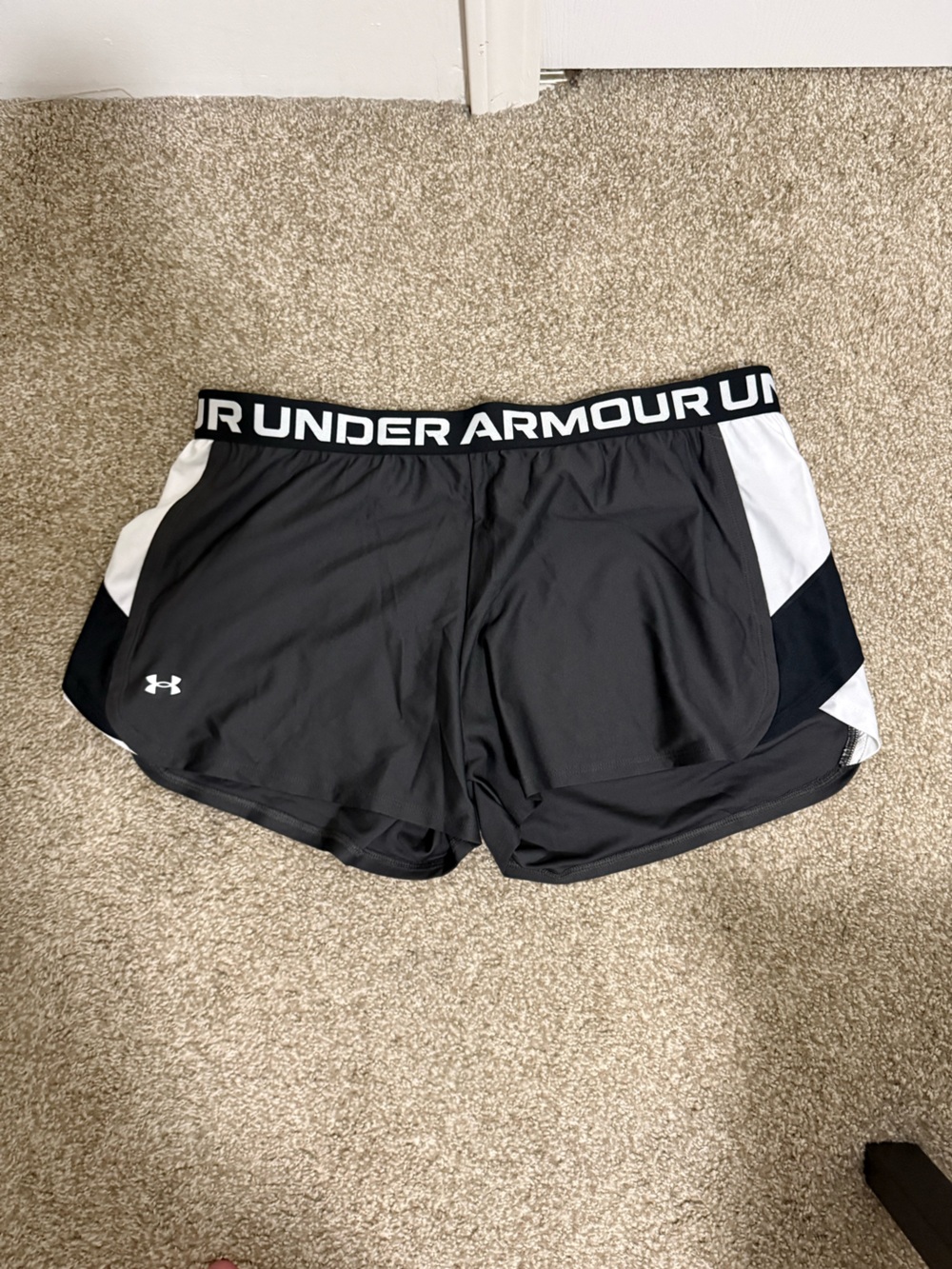 Under Armour Black + White Athletic Shorts